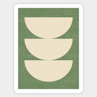 Half Circle 3 - Green Olive 2 Sticker